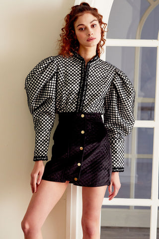 Alma Structured Honeycomb Cropped Jacket