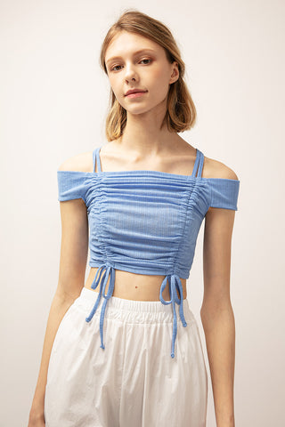Evelyn Ruched Crop Top