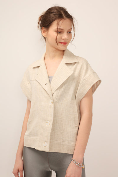 Eloise Oversized Linen Vest
