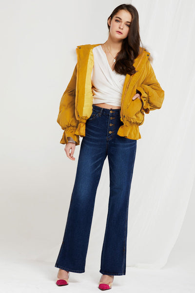 Emery Mustard Hoodie Jacket