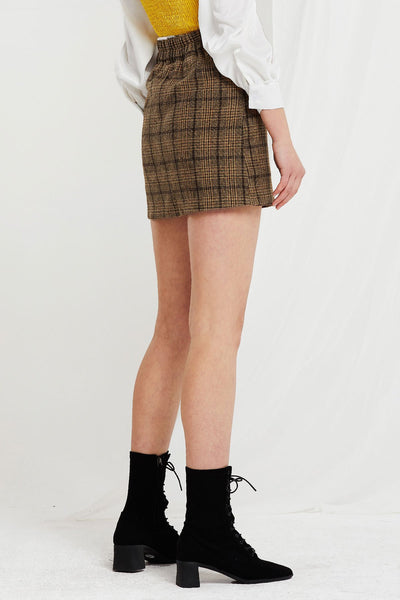 Sarha Flap Pockets Plaid Skort-2 Colors