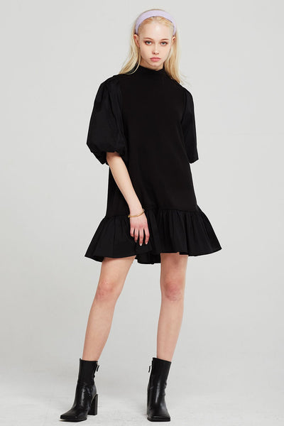 Eleanor Balloon Sleeve Ruffled Dress