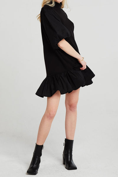 Eleanor Balloon Sleeve Ruffled Dress