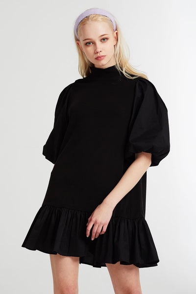 Eleanor Balloon Sleeve Ruffled Dress