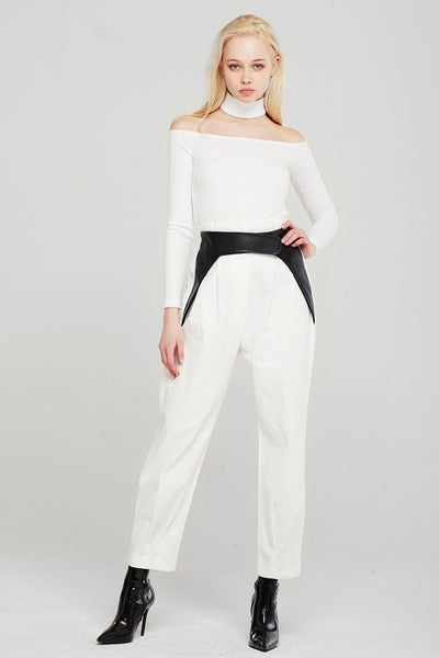 Norah Pintuck Pants w/Belt Overlay