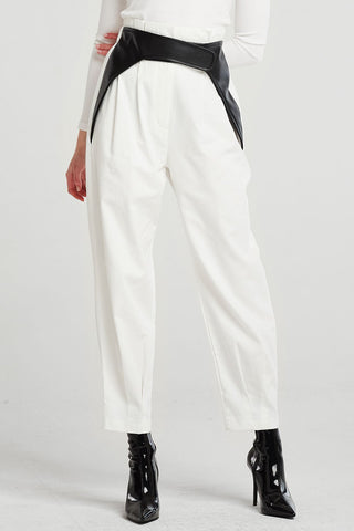 Norah Pintuck Pants w/Belt Overlay