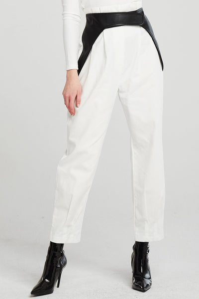 Norah Pintuck Pants w/Belt Overlay