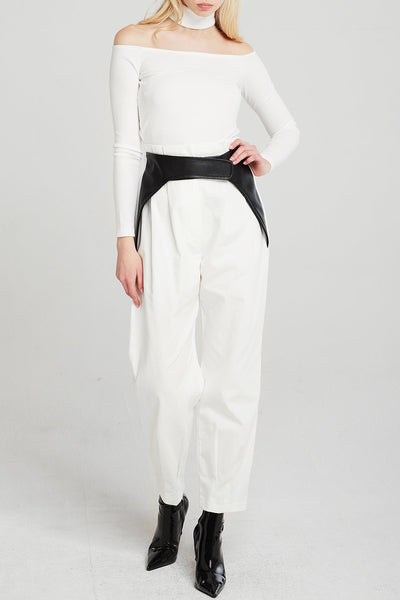 Norah Pintuck Pants w/Belt Overlay