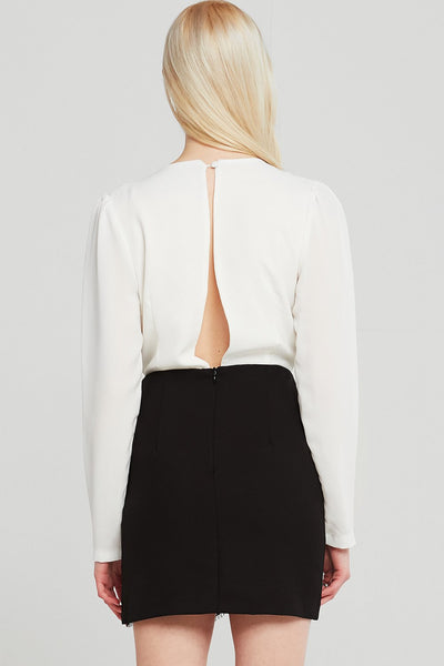 Zoey Slit-Back Surplice Dress