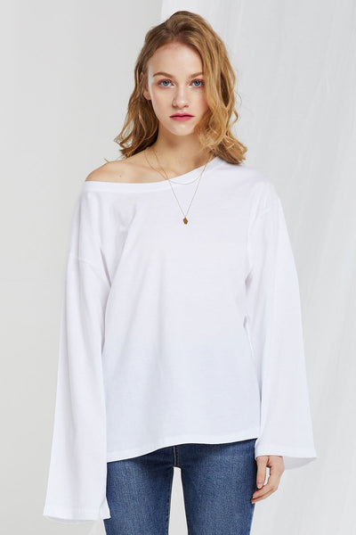 Tabby Wide Scoop Neck Tee-3 Colors