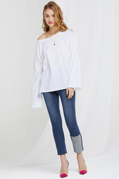 Tabby Wide Scoop Neck Tee-3 Colors