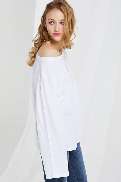 Tabby Wide Scoop Neck Tee-3 Colors