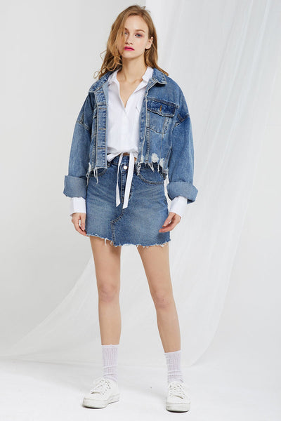 Kennedy Asymmetric Denim Skirt