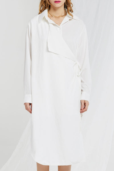 Hera Wrap Layered Shirt Dress