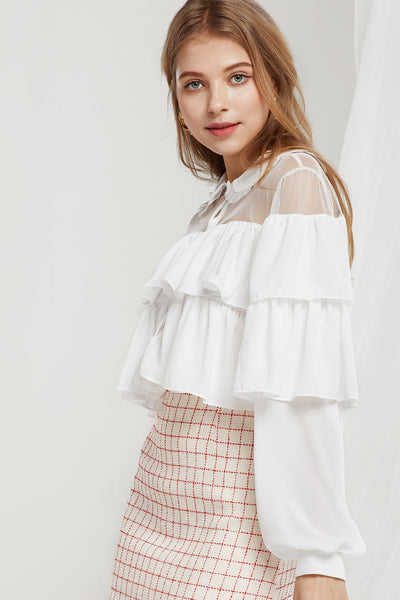 Gia Tiered Ruffle Blouse