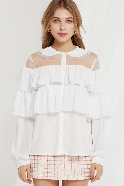 Gia Tiered Ruffle Blouse