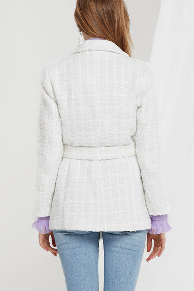 Esther Textured Jacket w/ Sash Belt