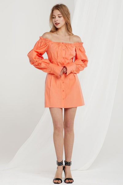 Marta Off Shoulder Puff Sleeves Dress-2 Colors