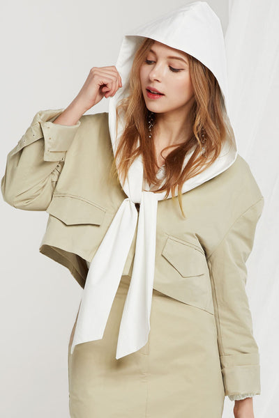 Nelly Notch Lapel Crop Jacket