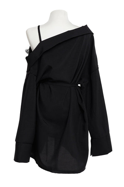 storets.com Vera Asymmetric Shirt Dress-2 Colors