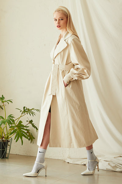 Rebecca Puff Sleeve Trench Coat