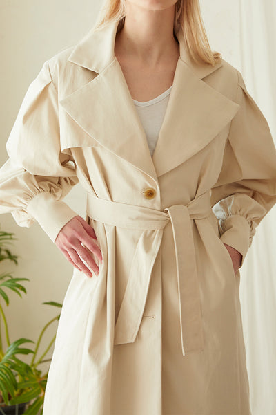 Rebecca Puff Sleeve Trench Coat