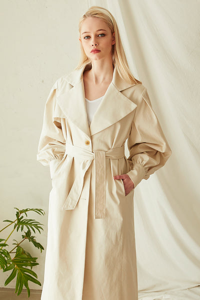 Rebecca Puff Sleeve Trench Coat