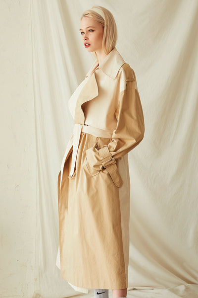 Brianna Colorblock Trench Coat