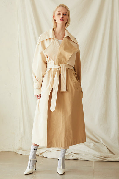 Brianna Colorblock Trench Coat