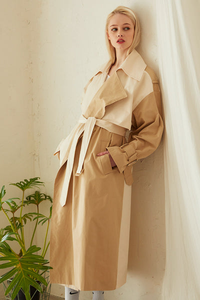 Brianna Colorblock Trench Coat