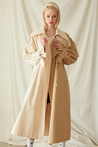 Brianna Colorblock Trench Coat