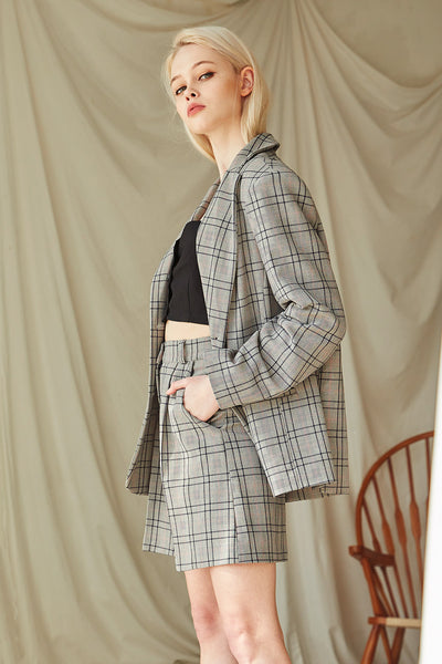 Paige Plaid Boyfriend Jacket