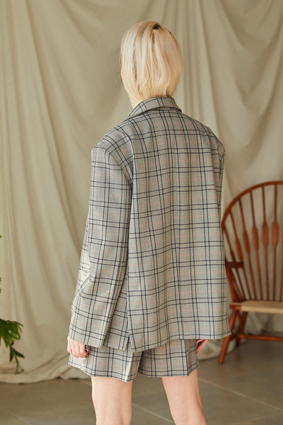 Paige Plaid Boyfriend Jacket