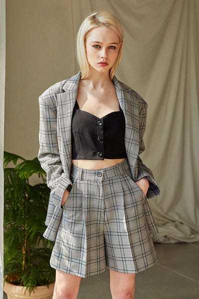 Paige Plaid Boyfriend Jacket