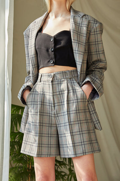 Paige Plaid Boyfriend Jacket