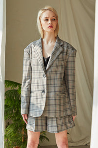 Paige Plaid Boyfriend Jacket