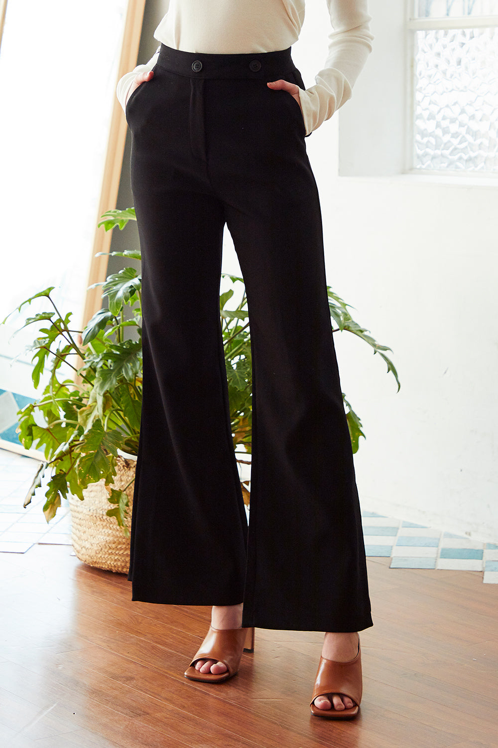 Ariel Slit Side Bootcut Pants