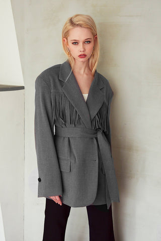 Bailey Fringe Jacket w/Belt