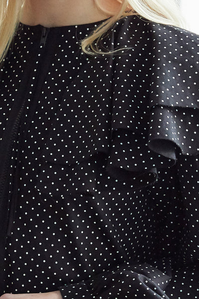 Teagan Dotted Ruffle Blouse