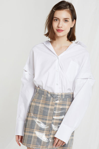 Celeste Coated Plaid Skort-2 Colors