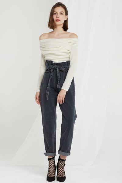 Joselyn Paperbag Belt Jeans