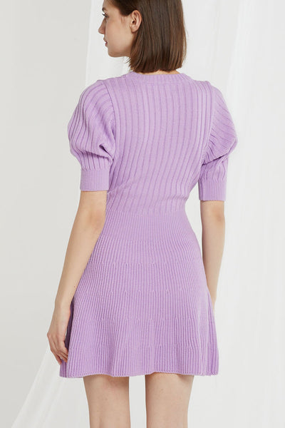 Bianca Puff Sleeve Knit Dress-2 Colors