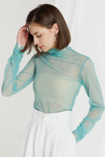 storets.com Brynlee Mesh Turtleneck Top-4 Colors