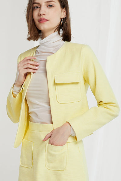 Siena Patch Pocket Crop Jacket-2 Colors