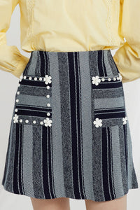 Erica Flower Embellished Skirt