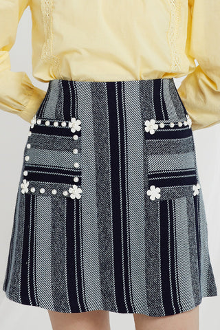 Erica Flower Embellished Skirt