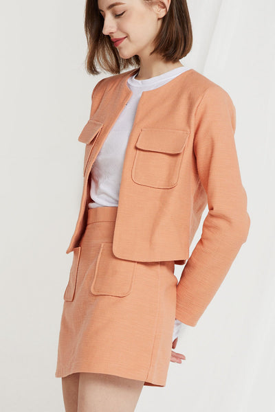 Siena Patch Pocket Crop Jacket-2 Colors