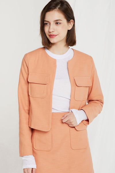 Siena Patch Pocket Crop Jacket-2 Colors