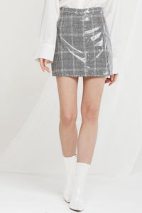 Celeste Coated Plaid Skort-2 Colors