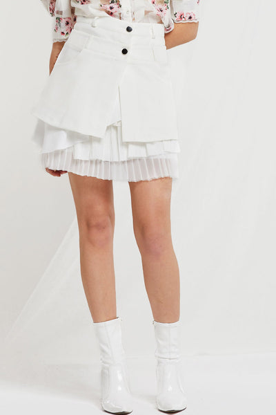 Megin Tiered Pleats Skirt